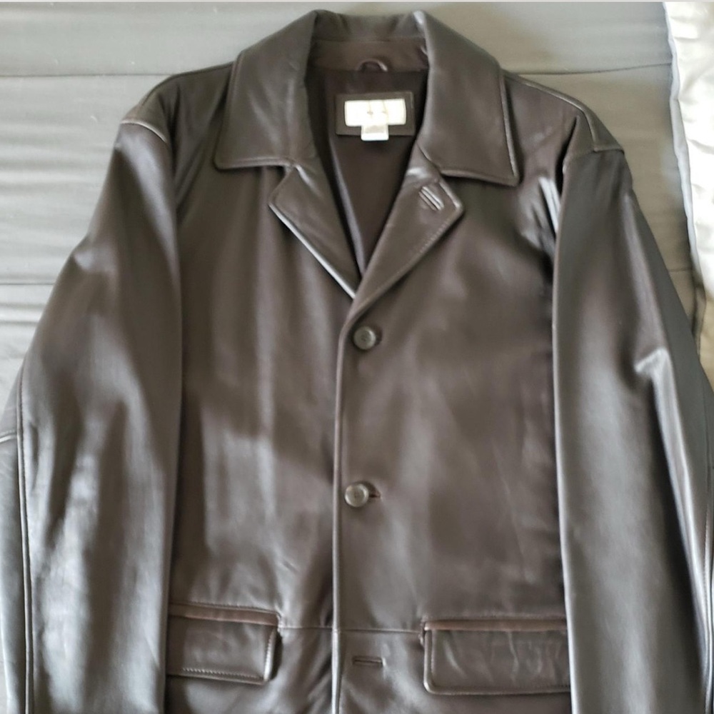 Merona Black Leather Jacket